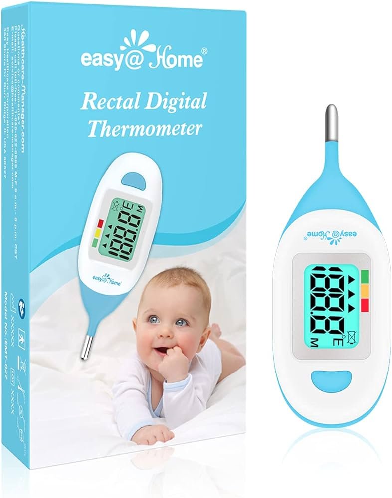 Amazon.com: Easy@Home - Termómetro rectal para bebés con indicador ...