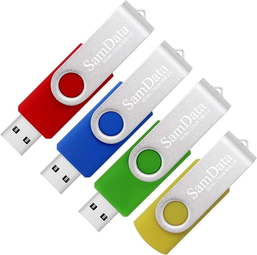 Amazon.com: SamData Unidad flash USB 2.0 de 32 GB, paquete de 4 ...