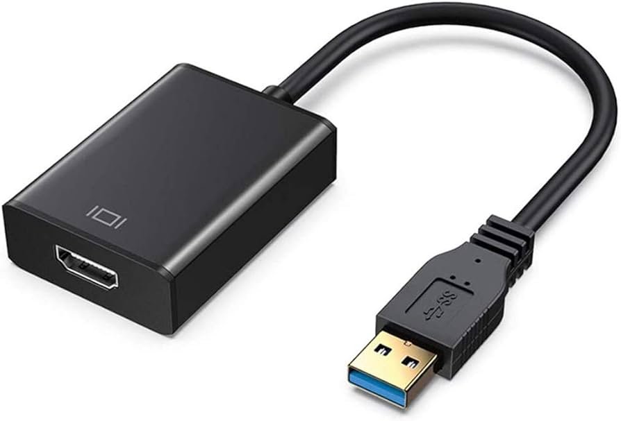 Cablelera Adaptador USB a HDMI, USB 3.0/2.0 a HDMI Audio Video Adaptador HD 1080P Video Graphic Cable Convertidor para PC, Laptop HDTV TV Compatible...