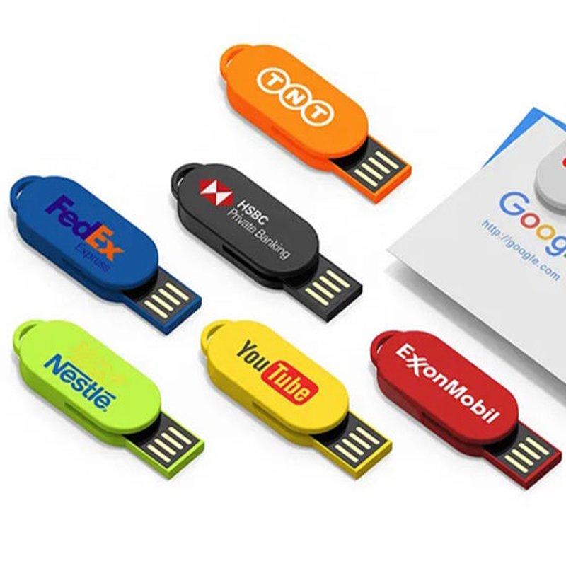 Memoria USB Clip Con Logotipo Personalizado a Todo Color