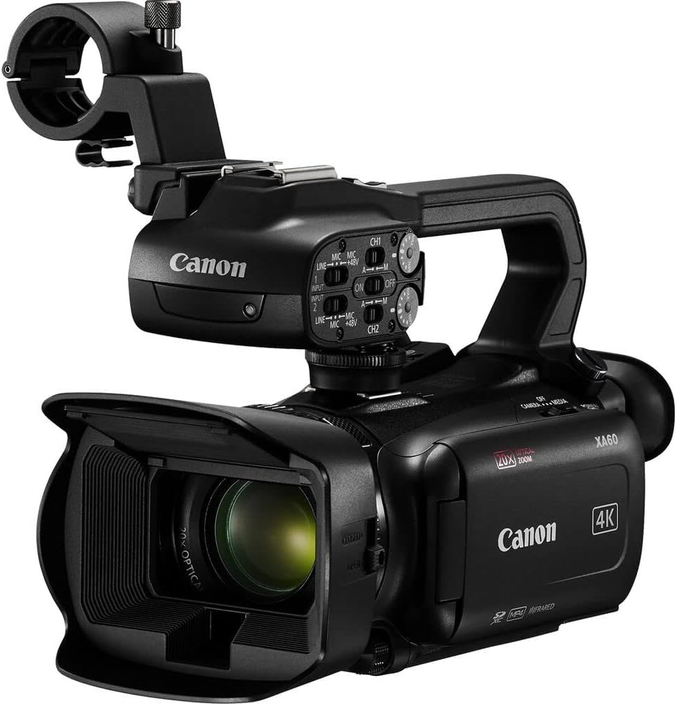 Amazon.com: Videocámara profesional Canon UHD 4K XA60 (5733C002) + ...